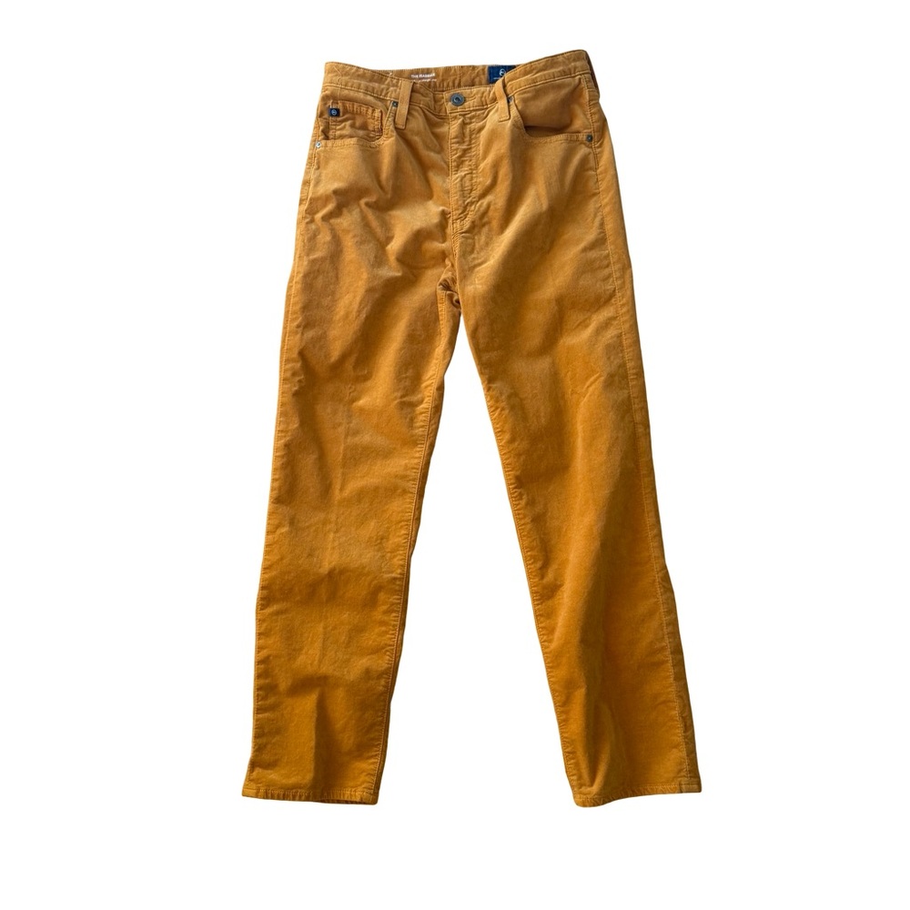 AG Adriano Goldschmied Isabelle High Rise Straight Crop Velvet Jeans